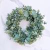 6′ Faux Mixed Eucalyptus Leaves Garland Artificial Silver Dollar Eucalyptus with White Seeds in Gray Green for Farmhouse Wedding Backdrop Table Runner Centerpiece Mantel Indoor Outdoor Greenery Decor