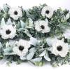 6′ L Faux Mixed Eucalyptus Leaves and Lamb’s Ear Leaves Garland with Artificial White Flower for Farmhouse Wedding Arch Backdrop Table Runner Centerpiece Mantel Indoor Outdoor Greenery Decor