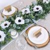 6′ L Faux Mixed Eucalyptus Leaves and Lamb’s Ear Leaves Garland with Artificial White Flower for Farmhouse Wedding Arch Backdrop Table Runner Centerpiece Mantel Indoor Outdoor Greenery Decor