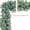 6′ Long Faux Mixed Eucalyptus Leaves Garland Artificial Silver Dollar Eucalyptus Greenery Garland in Gray Green for Farmhouse Wedding Arch Backdrop Table Runner Centerpiece Mantel Indoor Outdoor Decor