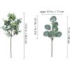 Bulk Artificial Silver Dollar Eucalyptus Leaves Picks Stems and Faux Branches for Vase Bouquets Floral Arrangement Wreath Rustic Farmhouse Greenery Decoration