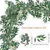 Supla 2 Separate 6’L/Pcs Faux Willow Vines Twigs Leaves and Silver Dollar Eucalyptus Leaves Garland String Wedding Arch Swag Backdrop Garland Doorways Greenery Farmhouse Garland Indoor Outdoor Decor