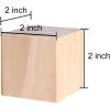Supla 20pcs 2 inch Wooden Cubes Unfinished Wood Blocks for Wood Crafts, Wooden Cubes, Wood Blocks, Great for Baby Showers (20pcs)(20pcs)