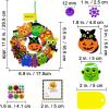 Winlyn 12 Halloween Craft Kits Fall Crafts DIY Halloween Wreath Ornaments Decorations Art Sets Monster Foam Stickers Arts and Crafts for Kids Home Classroom Party Favors Trick-or-Treat Activities