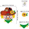 Winlyn 24 Sets Fall Craft Kits for Kids Autumn Crafts DIY Scarecrow Ornaments Fall Decorations Individual Craft Kits Thanksgiving Foam Stickers Arts and Crafts for Classroom Activities Party Favors