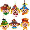 Winlyn 24 Sets Fall Craft Kits for Kids Autumn Crafts DIY Scarecrow Ornaments Fall Decorations Individual Craft Kits Thanksgiving Foam Stickers Arts and Crafts for Classroom Activities Party Favors
