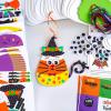Winlyn 24 Sets Halloween Crafts Kits Fall Crafts DIY Halloween Ornaments Decorations Art Sets Pumpkin Monster Jack-o’-Lantern Foam Stickers Arts and Crafts Googly Eyes for Kids Classroom Activities