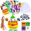 Winlyn 24 Sets Halloween Crafts Kits Fall Crafts DIY Halloween Ornaments Decorations Art Sets Pumpkin Monster Jack-o’-Lantern Foam Stickers Arts and Crafts Googly Eyes for Kids Classroom Activities