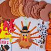 Winlyn 24 Sets Thanksgiving Craft Kits Fall Crafts DIY Give Thanks Thanksful Turkey Ornaments Decorations Art Sets Wood Craft Sticks Turkey Foam Stickers Googly Eyes for Kids Classroom Activities