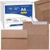 200 Pcs Bulk A6 Invitation Envelopes in Black Peel & Seal Self-Seal 4 3/4 x 6 1/2 Square Flap Envelopes 100lb.for Wedding Shower Graduation Invitation Announcement Mailing 4 x 6 Photo Greeting Cards(Brown Kraft)