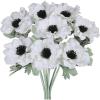8 Pcs White Flowers Artificial Flowers for Wedding Bouquets Corsages Floral Arrangement Centerpieces Vase Basket Decoration