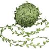 Supla 327 Ft Artificial Vines Fake Hanging Plants Leaves Ribbon Leaf Vine Trim Foliage Rattan DIY Wreath Foliage Green Leaves Ribbon Decorative Home Wall Garden Wedding Party Wreaths Decor