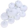 Winlyn 12 Pcs Silver Glitter Artificial Pumpkins Small Decorative Pumpkins Harvest Pumpkins Foam Pumpkins for Fall Autumn Thanksgiving Halloween Holiday Party Props Table Centerpiece Tiered Tray Décor(White)