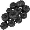 Winlyn 12 Pcs Silver Glitter Artificial Pumpkins Small Decorative Pumpkins Harvest Pumpkins Foam Pumpkins for Fall Autumn Thanksgiving Halloween Holiday Party Props Table Centerpiece Tiered Tray Décor(Black)