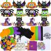 Winlyn 24 Sets Halloween Headbands Craft Kits DIY Crown Art Sets Spider Bat Jack-o’-Lantern Witch Hat with Halloween Foam Stickers Crafts for Kids Classroom Activities Party Favors Trick-or-Treat