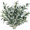 Winlyn 3 Pcs 23.6″ Tall Artificial Olive Branches with 261 Leaves Lifelike Faux Eucalyptus Plant Stems for Floral Arrangements Vases Bouquets Wreaths Centerpieces Wedding Holiday Greenery Home Decor