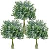 Winlyn 33 Pcs Artificial Eucalyptus Leaves Stems in Grey Green 14.6″ Tall Bulk Wedding Bouquet Greenery Rustic Holiday Greens for Vase Mason Jar Bottle Floral Arrangement Christmas Wreath Garland