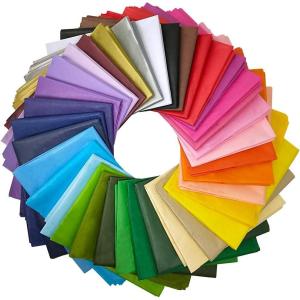 Supla 180 Sheets 36 Colors Tissue Paper Bulk – 20 x 26″ Rainbow Art Craft Wrapping for Birthday Party Festival Gift Decorative Pom Pom