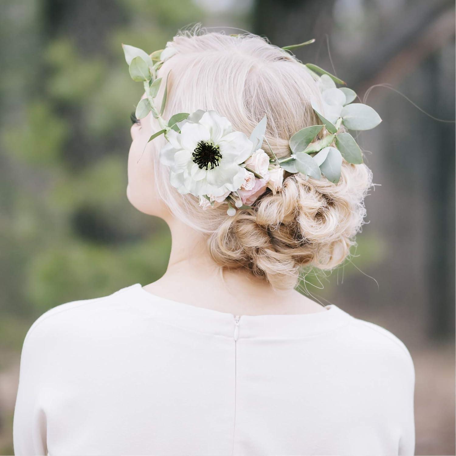 image18 Sets Artificial White Flowers Picks Bulk White Flower Stems Silk Flower Heads with Wired Stems 4quot Wide for Floral Arrangement Wedding Bouquets Boutonnieres Floral Crafts