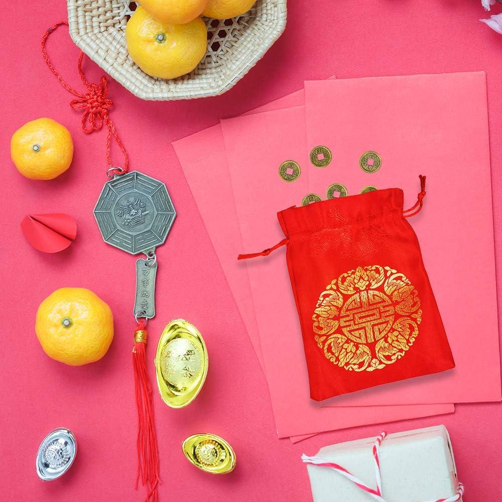 image260 Pcs Chinese Lucky Coins Feng Shui Decorations for Good Fortune and Luck With Bag Asian Lunar New Year 2025 Year of The Snake Health Wealth Bracelet Charms