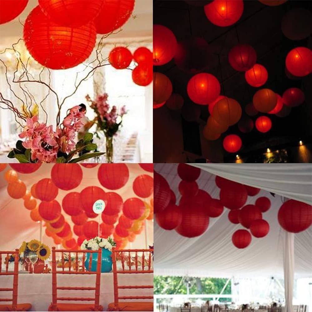 imageSupla 28 Pcs 5 Sizes Chinese New Year Decorative Red Paper Lanterns Hanging Chinese Japanese Lanterns Round Party Lanterns for Spring Festival Holiday Season Decorations