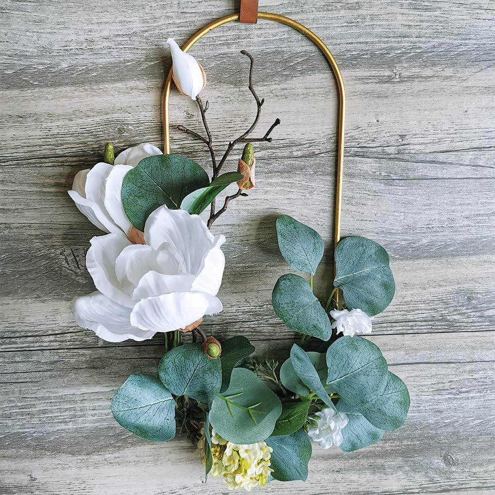 imageWinlyn 3 Pcs Silk Magnolia Flowers with Buds Branch Artificial Magnolia Blooms Wedding Flowers Bouquets Floral Stems in White 19quot Tall for Vase Floral Arrangement Table Centerpiece Home Decor