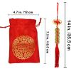 16 Pcs Chinese Lucky Coins Decorations Feng Shui Coins Ornaments Hanging Good Fortune Coins Ornaments Red Chinese Knot Luck Charm and fu Bags for Wealth Health Success Asian Chinese Lunar New Year