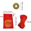 260 Pcs Chinese Lucky Coins Feng Shui Decorations for Good Fortune and Luck With Bag – Asian Lunar New Year 2025 Year of The Snake Health Wealth Bracelet Charms