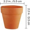 72 Pcs Small Mini Clay Pots – 2” Terracotta Pot Ceramic Pottery Planter Terra Cotta Flower Pot Succulent Nursery Pots Great for Windowsill, Cactus Plant, Crafts, Wedding Favors Baby Shower