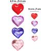 820 Pcs 2 Sizes Valentine’s Day Acrylic Heart Gems Colorful Heart Shaped Acrylic Gemstone Ornaments for Wedding Valentines Party Table Scatter Decorations Heart Vase Fillers Red/Rose Red/Pink/Purple