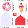 Supla 30 Sets Valentine’s Day Cards Scratch Sniff Strawberry Scented Valentine Cards Donut Ice Cream Cupcake Sweet Cards with Stickers Envelopes for Kids Party Favor School Classroom Gift Exchange