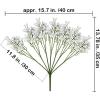 Supla Pack 2 Baby’s Breath Artificial 14 Forks,Total of 882 White Blooms Babys Breath Bulk Flower Bush Gypsophila Artificial in White -15.7″ Tall for Wedding Wreath Boutonniere Flower Crown