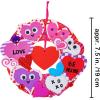Winlyn 12 Sets Heart Wreath Ornaments Decorations Valentine Crafts Kits for Kids Classroom DIY Valentine’s Day Heart Wreath Assorted Heart Cutouts Foam Stickers Googly Eyes Valentine Gift Exchange