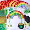 Winlyn 12 Sets St. Patrick’s Day Decorations Rainbow Ornaments DIY St. Pat’s Craft Kits Rainbow Four-Leaf Clover Irish Lucky Shamrock Foam Stickers for Kids Party Classroom Home Activity Art Project