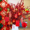 Winlyn 128 Pcs Chinese Lunar New Year Hanging Ornaments – Red Lanterns, Lucky Knot Tassels for Asian Vietnamese TET 2025 Snake Year Party Decorations – Festival Tree Good Luck Fortune