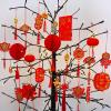 Winlyn 128 Pcs Chinese Lunar New Year Hanging Ornaments – Red Lanterns, Lucky Knot Tassels for Asian Vietnamese TET 2025 Snake Year Party Decorations – Festival Tree Good Luck Fortune