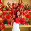 Winlyn 153 Pcs Chinese Lunar New Year Decorations Hanging Good Luck Fortune Ornaments Red Lanterns Lucky Knot Tassels Festival Tree Ornaments for Asian Vietnamese TET 2025 Snake New Year Party Decor
