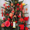 Winlyn 166 Pcs Chinese Lunar New Year Ornaments Hanging Good Luck Ornaments Red Lanterns Lucky Knots Tassels Festival Tree Ornaments Paper Fans for Asian New Year 2025 Snake Vietnamese Tet Party Decor