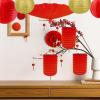 Winlyn 20 Pcs Asian Chinese New Year Party Decorations Red Gold White Round Paper Lanterns Hanging Party Lanterns Red Accordion Lanterns for Oriental Lunar New Year Festival Wedding Ceiling Decor