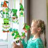 Winlyn 24 Sets St. Patrick’s Day Decorations Gnome Shamrock Ornaments DIY St. Pat’s Craft Kits Assorted Lucky Four-Leaf Clover Irish Shamrock Foam Stickers for Kids Classroom Home Activity Art Project