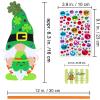 Winlyn 24 Sets St. Patrick’s Day Decorations Gnome Shamrock Ornaments DIY St. Pat’s Craft Kits Assorted Lucky Four-Leaf Clover Irish Shamrock Foam Stickers for Kids Classroom Home Activity Art Project