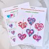 Winlyn 24 Sets Valentine’s Day Heart Ornaments Decorations DIY Heart Ornaments Valentine Craft Kits Assorted Foam Heart Shape Stickers Googly Eyes for Kids Classroom Activity Gift Exchange Art Project
