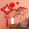 Winlyn 27 Pcs Chinese New Year Decorations Fu Red Knot Tassel Hanging Oriental Lucky Ornaments Spring Wall Ornaments Red Good Luck Tree Ornaments for Asian Lunar New Year 2025 Snake Year Party Decor