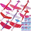 Winlyn 32 Sets Valentines Day Foam Airplanes Glider Planes with Cards for Kids Boys Girls Valentine Planes Party Favors School Classroom Gift Exchange Valentines Treats Prizes Goodie Bag Stuffers Toys