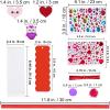 Winlyn 36 Sets Valentine Decorations DIY Bookmarks Craft Kit – Blank Foam With Smile Face Hearts Owl Alphabets Stickers for Kids Classroom Activity Reading Gift Exchange