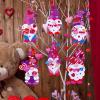 Winlyn 36 Sets Valentine’s Day Gnome Ornaments Decorations DIY Valentine Gnome Craft Kits Assorted Gnome Shaped with Heart Valentine Stickers for Kids Valentine Classroom Activities Gift Exchange