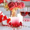Winlyn 4 Pcs Valentine Candle Rings Wreaths Red Heart and Berry Candle Holder Rings Red Pip Berry Candle Rings Mini Wreaths 9.5″ Wide for Valentine’s Day Wedding Windows Table Centerpieces(Red)