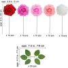 Winlyn 50 pcs Real Touch Blush Pink Roses with Stems & Silk Leaves – Bulk Artificial Flowers for Weddings Centerpieces Floral Arrangements Party Decorations Baby Showers Birthday Anniversaries Crafts(Multi Color)