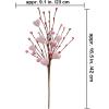 Winlyn 6 Pcs Valentine’s Day Heart and Berry Sprays – Artificial Heart Shaped Floral Picks, Red Pink Berry Flower Stems 16.5″ for Wedding Floral Arrangement Wreath(Pink & Red)
