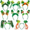Winlyn Bulk St. Patrick’s Day Novelty Jewelry Assortment St. Patrick’s Day Party Favors Supplies Head Bopper Necklace Bracelet Glasses Tattoo Stickers Accessories for St. Patty’s Day Irish Party Décor